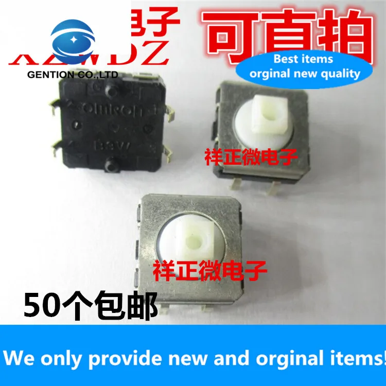 

10pcs 100% orginal new waterproof micro-motion B3W-4050 tact switch button 12x12x7.3mm vertical 4 feet