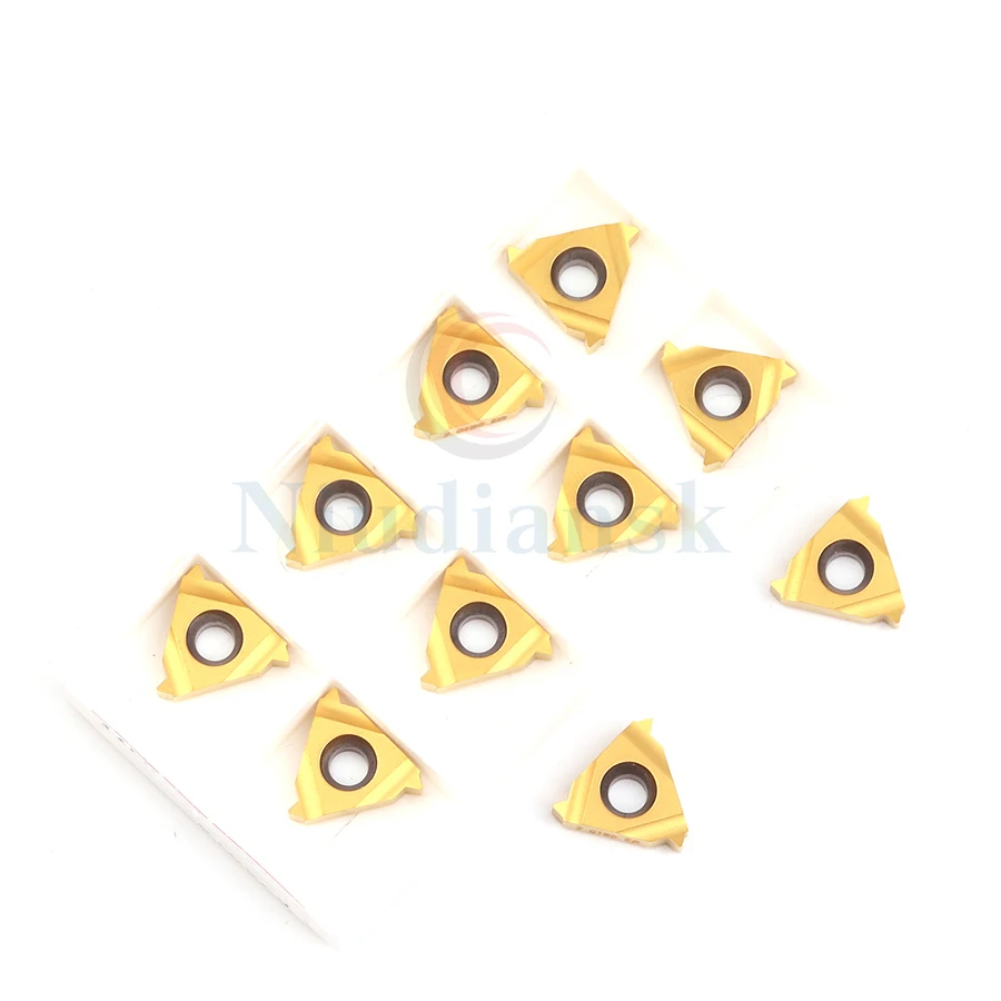 Ferramenta de rosca giratória de torno cnc + 10 peças 16er 0.5 iso 3.5 iso inserções de liga rígida