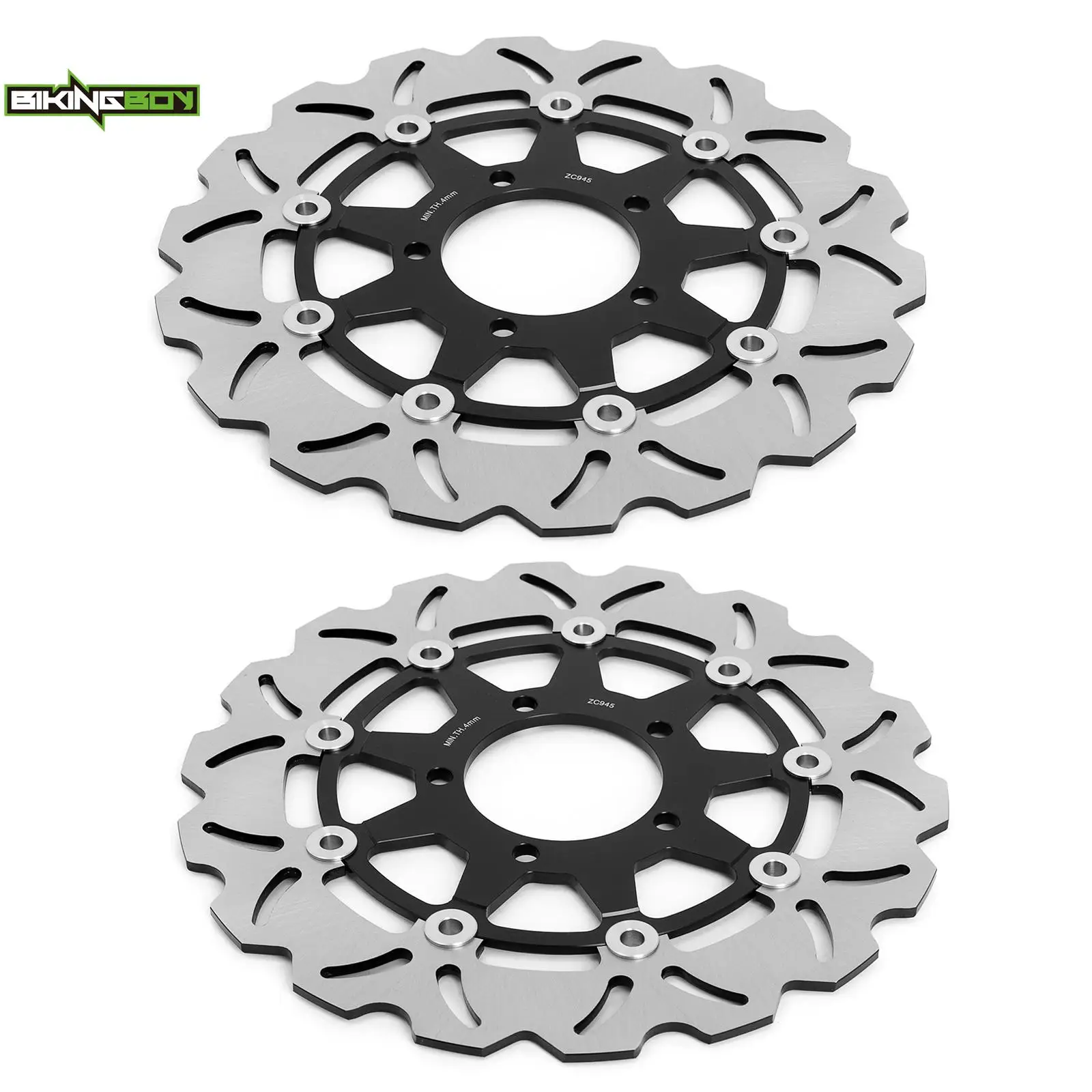 Disques de frein avant BIKINGBOY pour Z 800 13-16, Z800 ABS 13-17, GTR 1400 07-14, GTR 1400 ABS 07-17, ZG 1400 Concours 14 ABS 08-14, 13