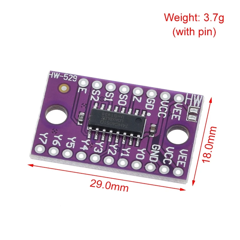 1/3/5 Stück 74HC4051 CD4051 Einzel-8-Kanal Digital Gesteuerter Elektronischer Schalter Multiplexer für Arduino – Detail 2