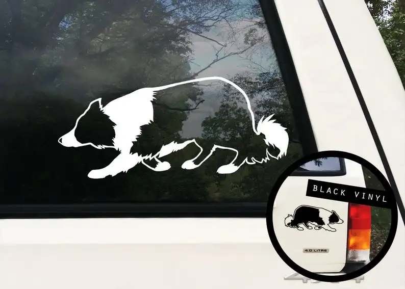 Fuzhen Boutique Decals Exterior Accessories Border Collie Bumper Sticker Border Collie Decal Dog Breed Sticker Stockdog Decal