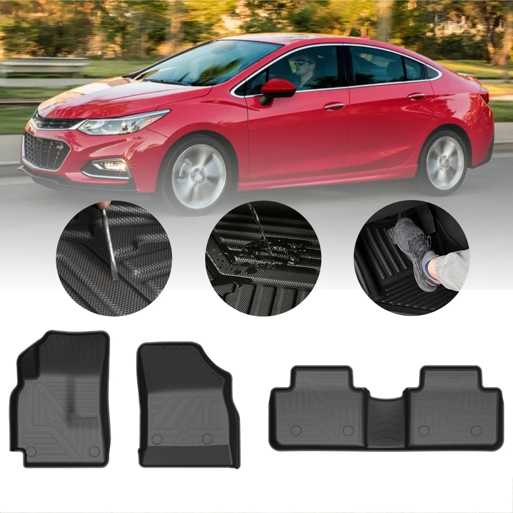 

Fully Surrounded Foot Pad For Chevrolet Cruze 2016 2017 2018 2019 Car Waterproof Non-Slip Rubber Floor Mat TPE Car Accessorie