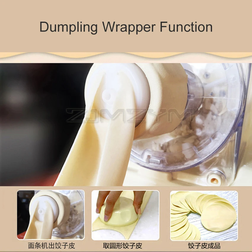 220V Electric Noodle Maker Automatic Spaghetti Pasta Making Vegetable Noodles Cutter Dumpling Wrapper Press Machine Dough Mixer