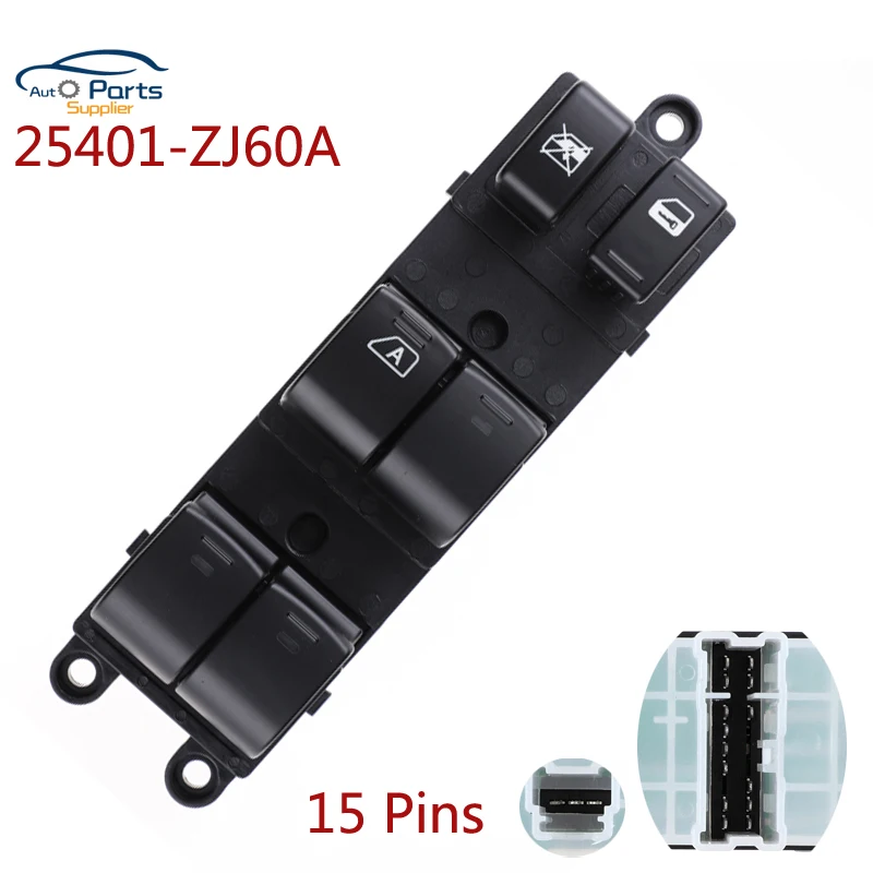 25401-ZJ60A Power Window Switch For Pathfinder 05-08 Nissan Sentra 08-12 25401-ZP40B 25401-ZT50A 25401-ZE80A