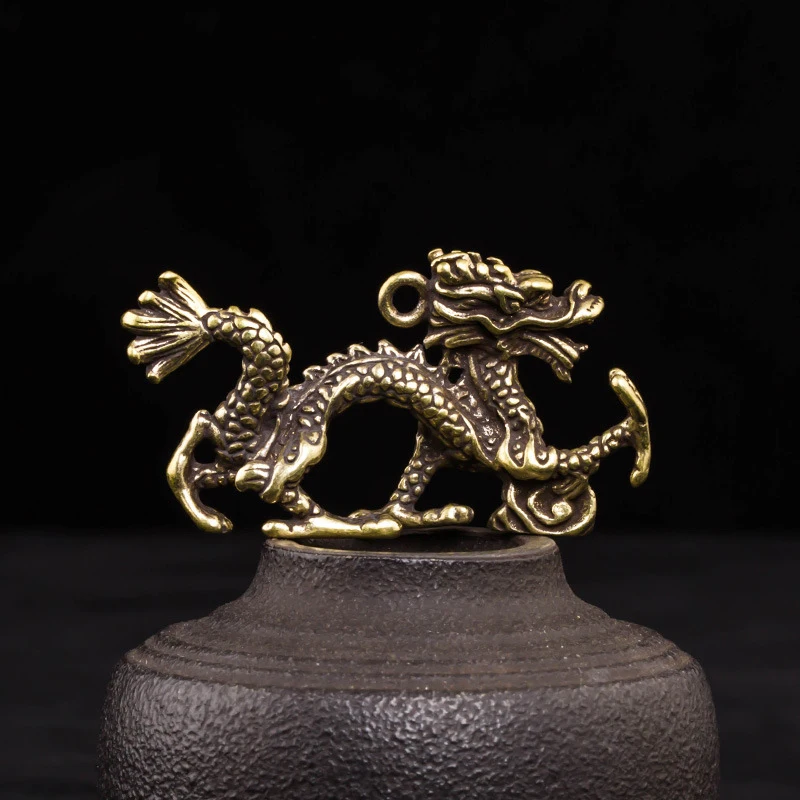 12 Brass Chinese Zodiac Lunar Year Tiger Figurines Dragon Rat Horse DIY Animal Fairy Home Decoration Miniature Ornaments