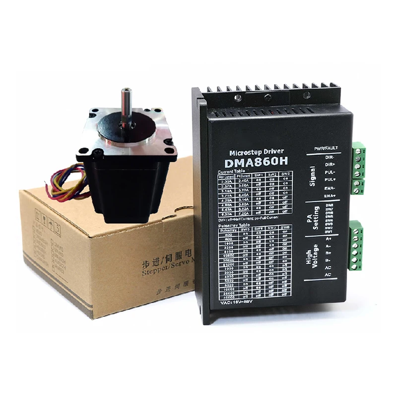 Black DMA860H Original Authentic, Suitable for 57 and 86 Stepper Motor Drivers Axis Stepping Motor Engraving Machine AC