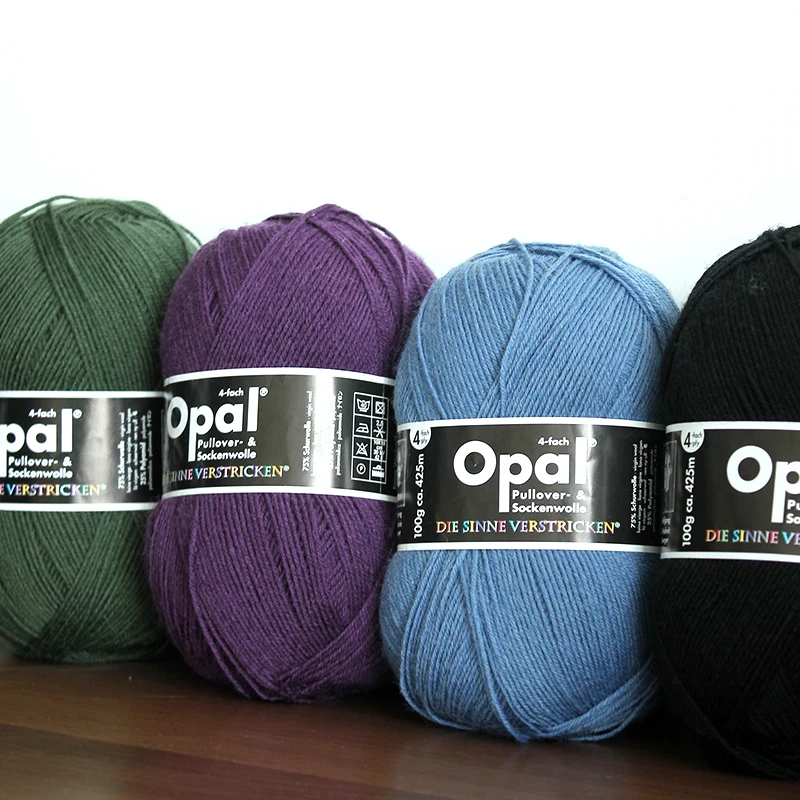 1*100g ball Opal wool yarn Uni 4ply yarn Sock Yarn 75% wool, 25% polyamide/ Nylon  socks knitting yarn