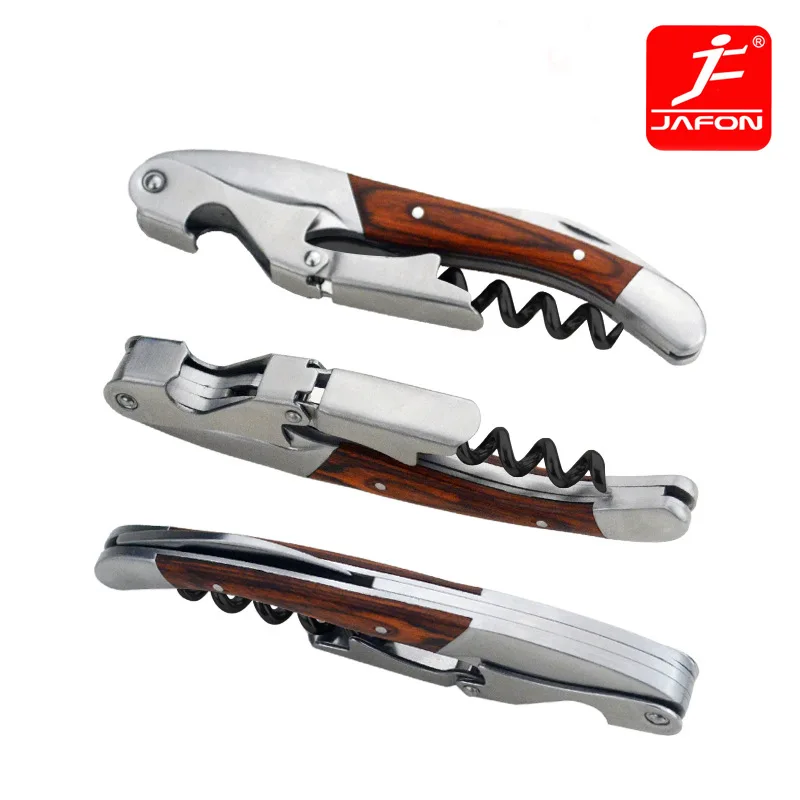 Wine Corkscrew Bottle Opener Inlay Wood in Bar Accesories Kitchen Tools Home Bar Opener Cork Taps