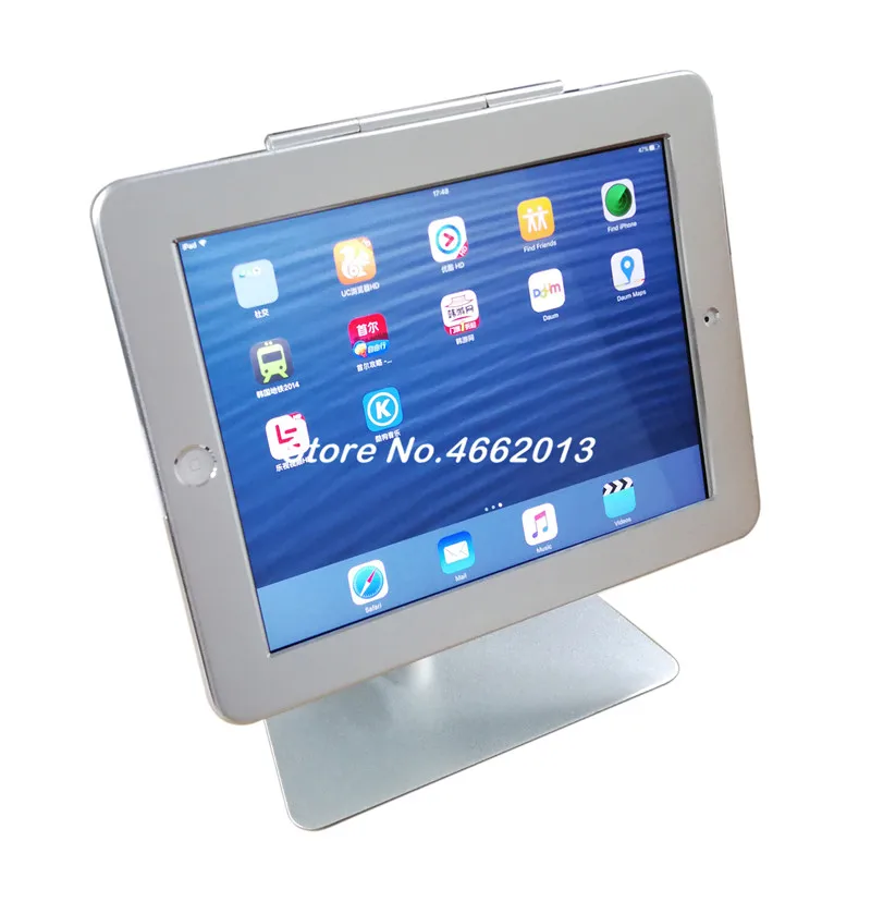 

Aluminum reversible tablet secure stand with lock anti theft for store ipad 2 3 4 air1 2 Pro 9.7 POS display