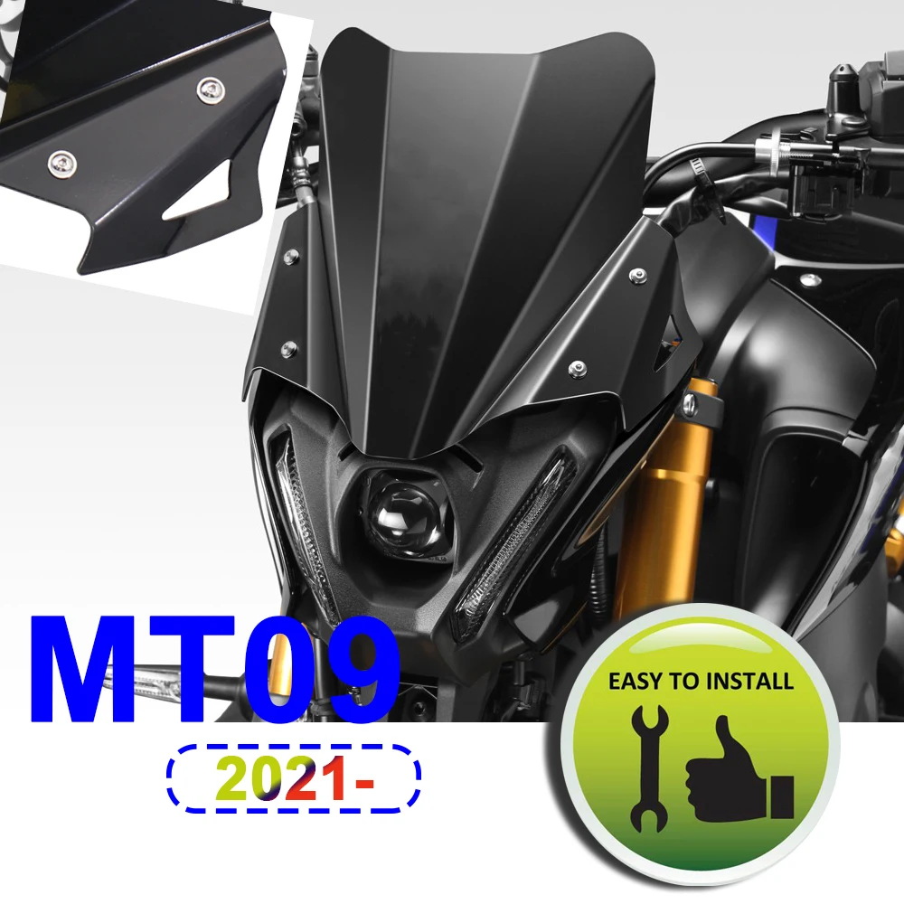 

2021- Fit FOR YAMAHA FOR MT09 SP Motorcycle Accessories Windscreen Windshield Wind Shield Deflector