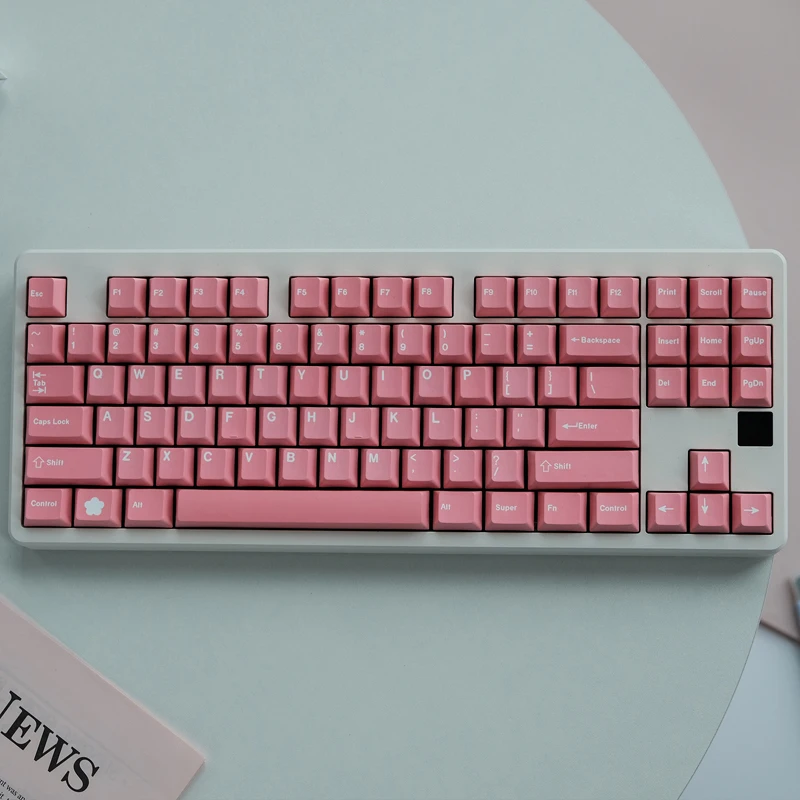 

123 Keys/set GMK Peach Blossom Keycaps PBT Dye Subbed Key Caps Cherry Profile Keycap For Cherry MX Switch Mechanical Keyboard