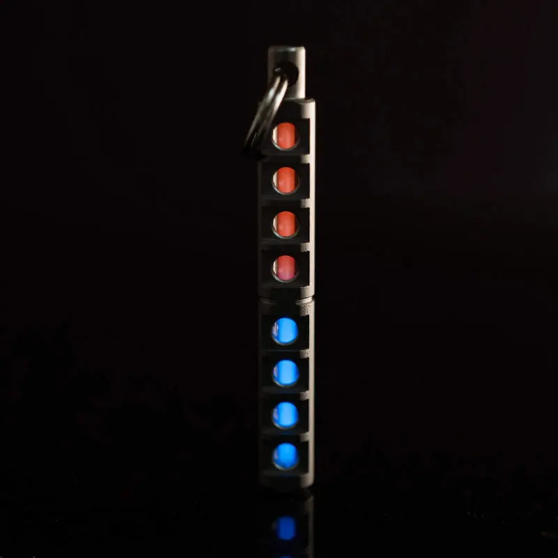 TEC-T323-2X PRE Picatinny Rail Edition Luminous Light Lamp Keychain Flashlight Compact Portable Lighting Tool Metal Hook