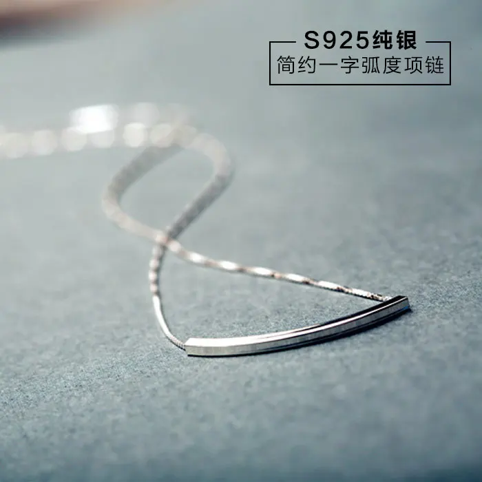 925 Sterling Silver bend Necklaces & Pendants For Women Fashion Lady Festival Gift Sterling-silver-jewelry choker