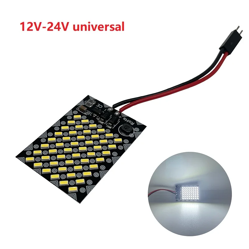 12V-24V lampada da lettura per interni auto universale 3014SMD LED Panel Dome Light lampadina ad alta luminosità per camion lampada impermeabile