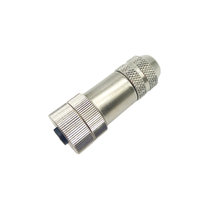 M12 Aviation Sensor Connector Metal Plug Head Ethernet EtherCat Profinet Shield IP67 Gold Plated 4 5 8Pins A/B/D Core Eletrical