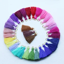 20Pcs 35mm Cotton Metal Ring Hang Tassel Trim Pendant DIY Crafts Jewelry Earrings Clothing Home Textiles Fringe Trim Materials