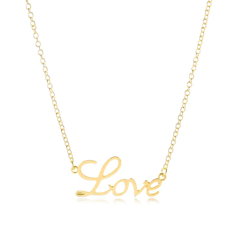 

Europe/US Fashion Love Letter Pendant Lovely English Word Necklace Gift For Mom/Girlfriend Party Jewelry