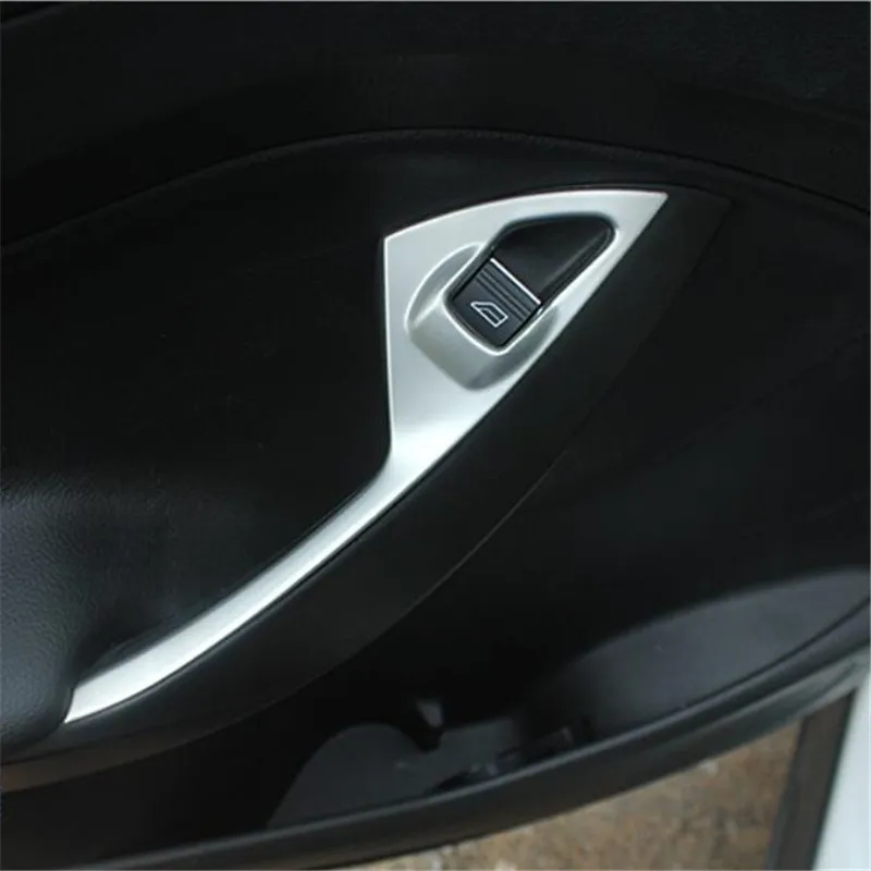 4pcs/set Stainless steel Car accessories Interior Door armrest handle panel decoration Sticker For Ford ESCAPE KUGA 2013-2019