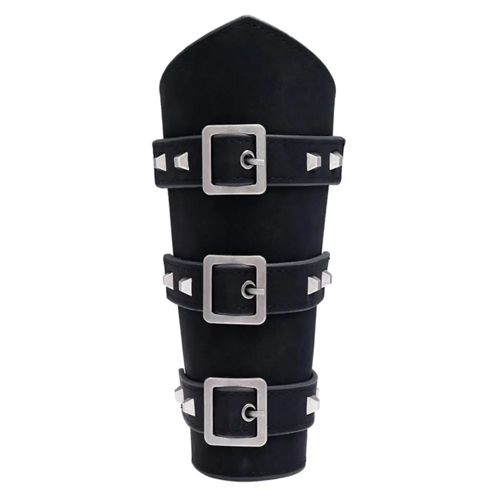 Imagem -04 - Braçadeira de Couro do Punk Largos Arm Guard Viking Bracer Gauntlet Pulseira