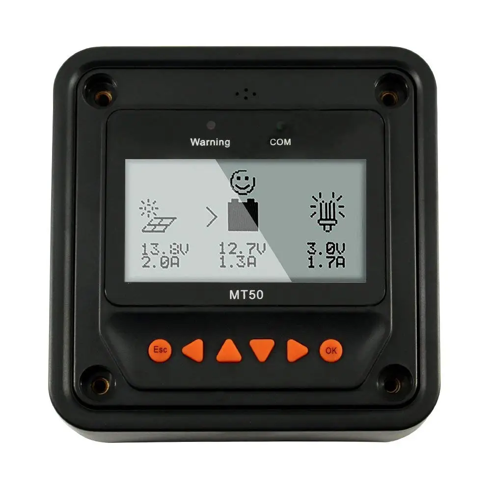 Remote Meter MT-50 For EPever EPsolar MPPT Solar Charge Controller Tracer-AN  Series With LCD Real-time Display Data And Status