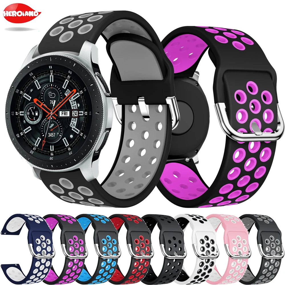 

Silicone 22MM Wristbands For Samsung Galaxy Watch 46mm Gear S3 Classic/Frontier Galaxy Watch 3 45mm Bracelet For Huawei GT Strap