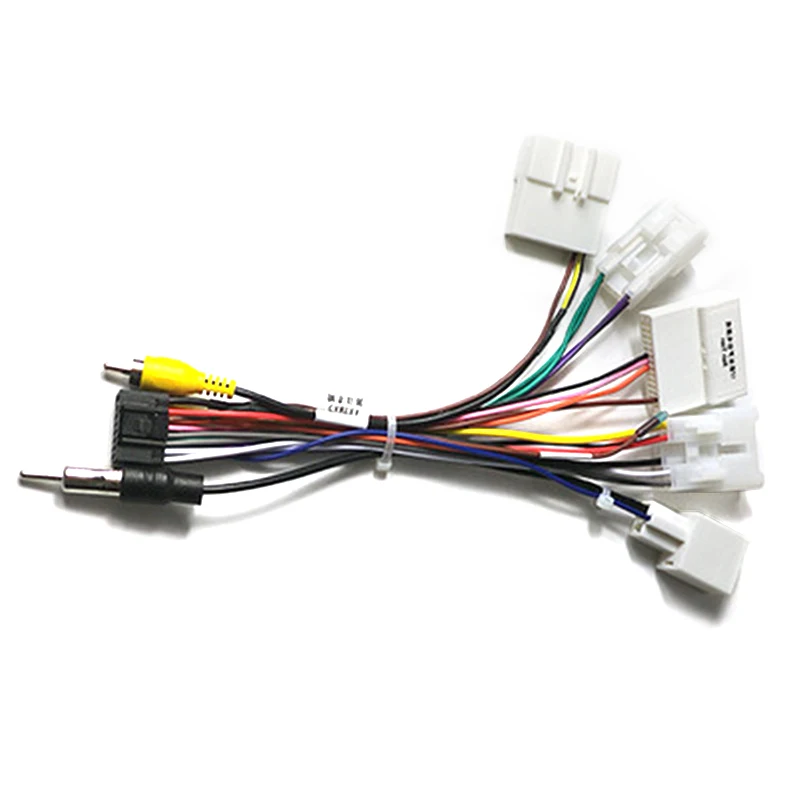 16 PIN Car Stereo Wiring Harness Connector Adapter with Rear view camera connection For Toyota