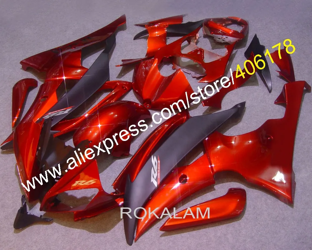 

Motorcycle Parts For Yamaha YZF-R6 YZFR6 YZF R6 08 09 10 11 12 13 14 15 16 YZFR600 ABS Fairing Kit (Injection Molding)