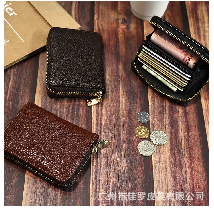 American Women's Multi-Function Card Bag Men's Organ Wallet Driving License Driver's License Card Holder Bank Card Zipper Purse