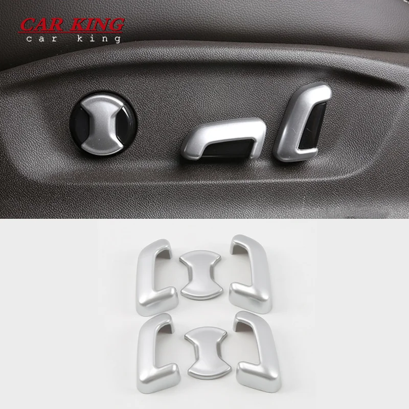 

Car seat adjustment knob button switch cover frame button sticker for Volkswagen VW Teramont 2017 2018 2019 2020 Car Accessories