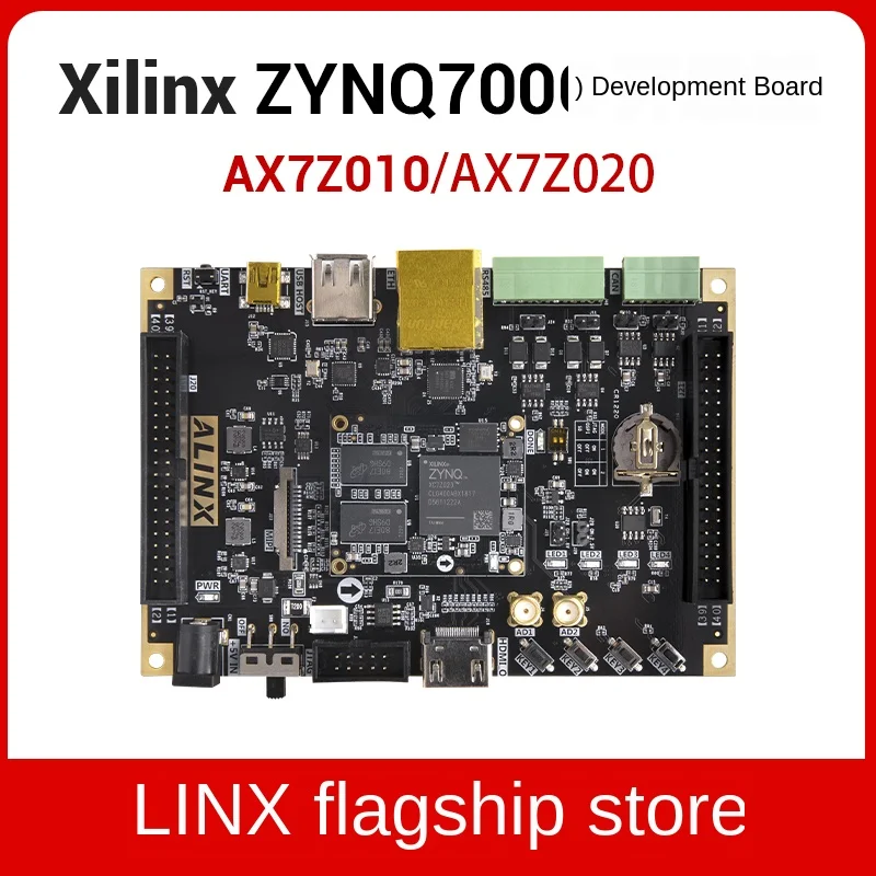 

Черно-Золотая макетная плата ПЛИС Alinx Xinx Zynq 7000 7010 7020, основная плата Ax7z010 Ax7z020