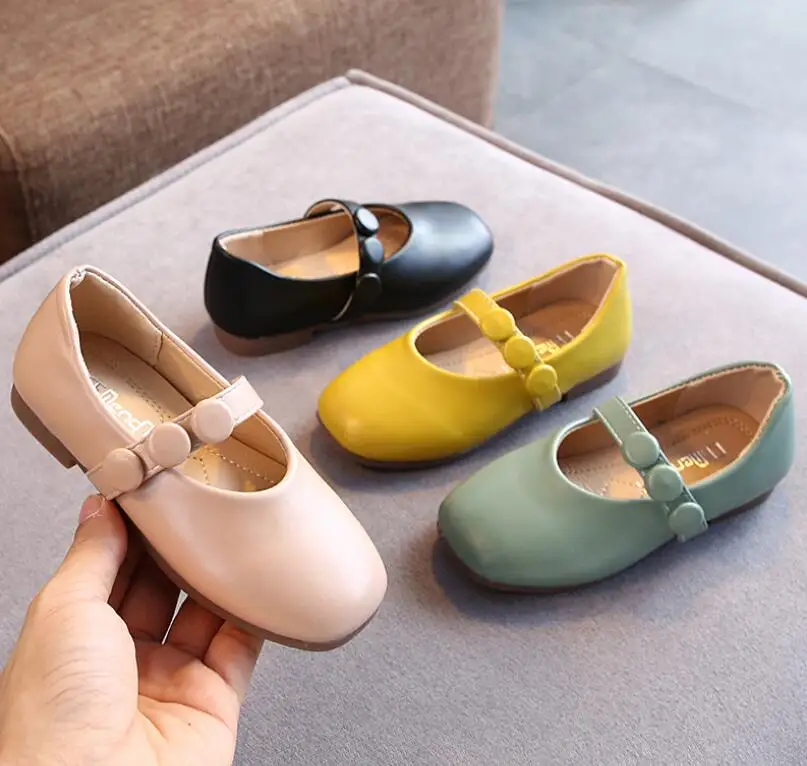 shorha 2022 autumn new Korean children's shoes girls shoes princess wedding shoes big children students single shoes