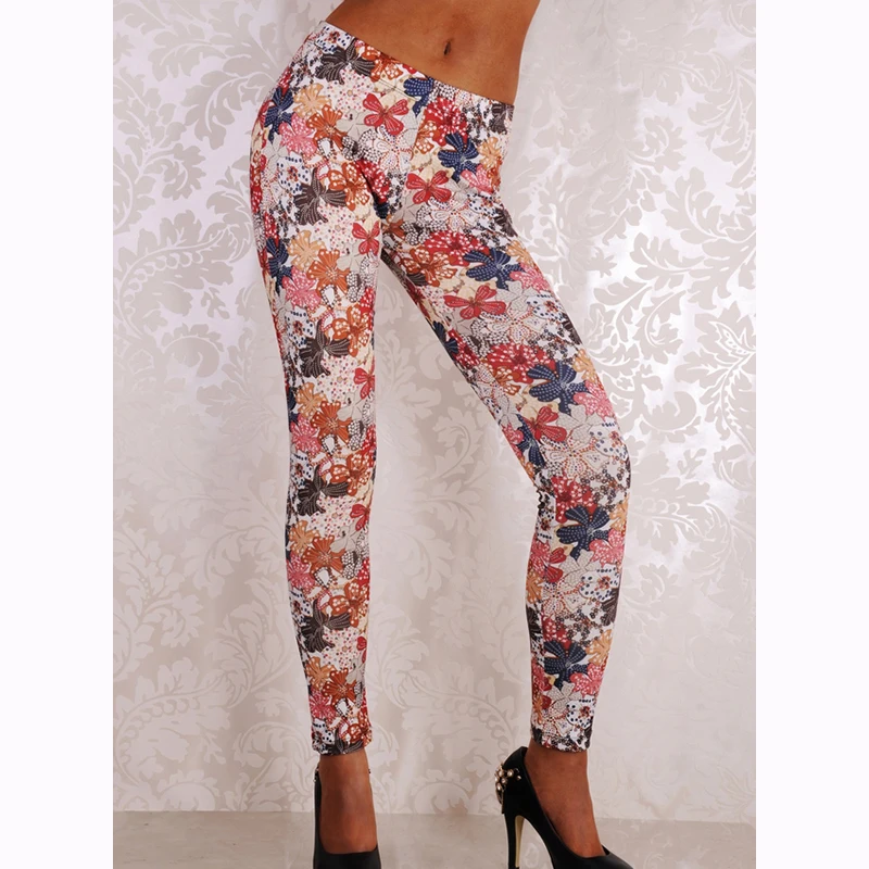 Set da palestra donna Sport all'aria aperta donna Leggings sportivi stampati con fiori floreali colorati pantaloni da Yoga per Fitness Leggings da palestra