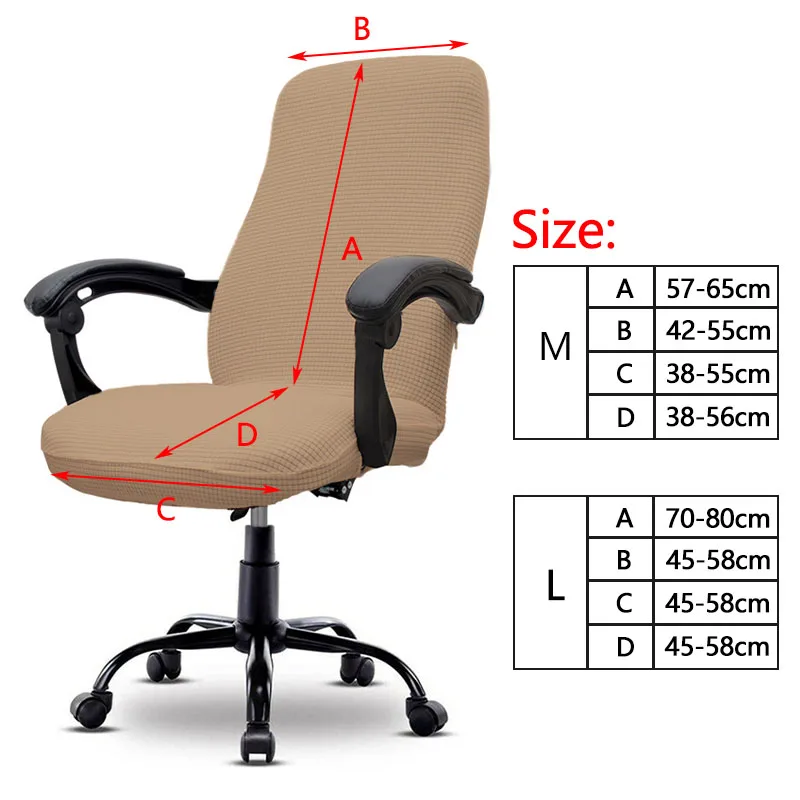 Cover for Computer Chair Waterproof Resistant Jacquard Office Chair Slipcover Elastic for Home Armchair 1PC Sillas De Oficina L