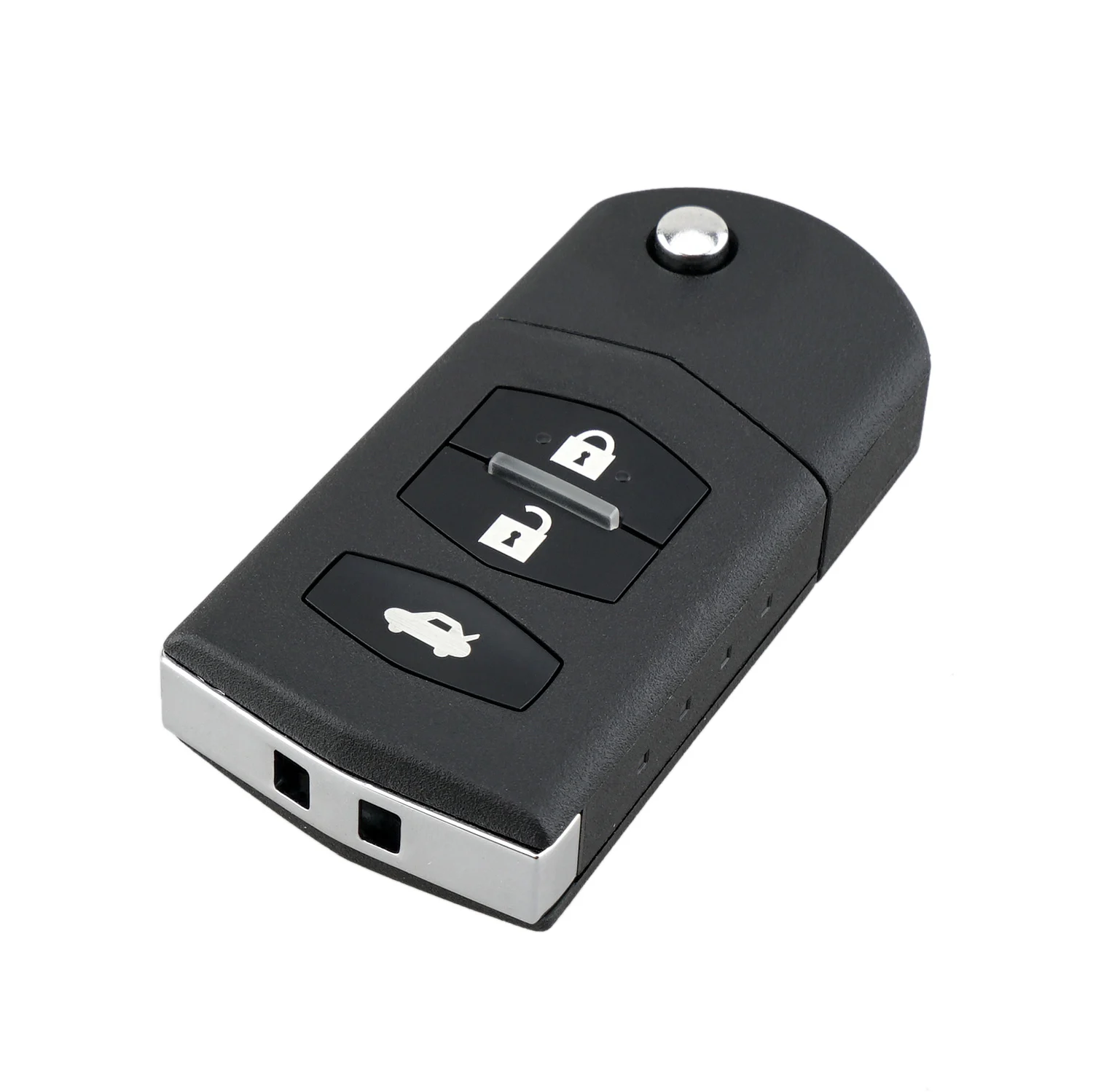 QWMEND SKE126-01 Car Remote Key for Mazda 2 6 2010 2011 2012 2013 Flip for Mazda Car Key 3 Buttons 4D63 Chip 433Mhz