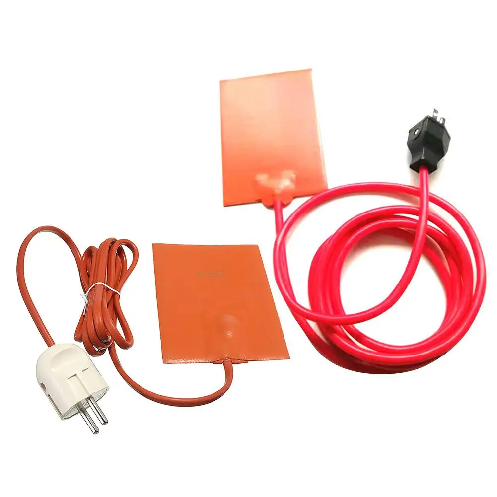 

Silicone Heater Pad Engine Block hydraulics Tank Heating Plate Oil Pan Sump Tank Oil Heater Pad /Mat With US/EU Plug Auto Parts