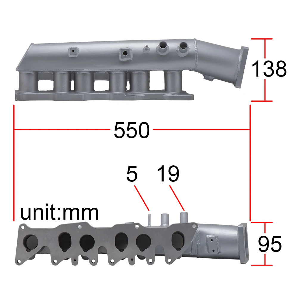 Hot sale Aluminum Intake Manifold Turbo Manifold for VW VR6 2.8 and 2.9 liter 12V