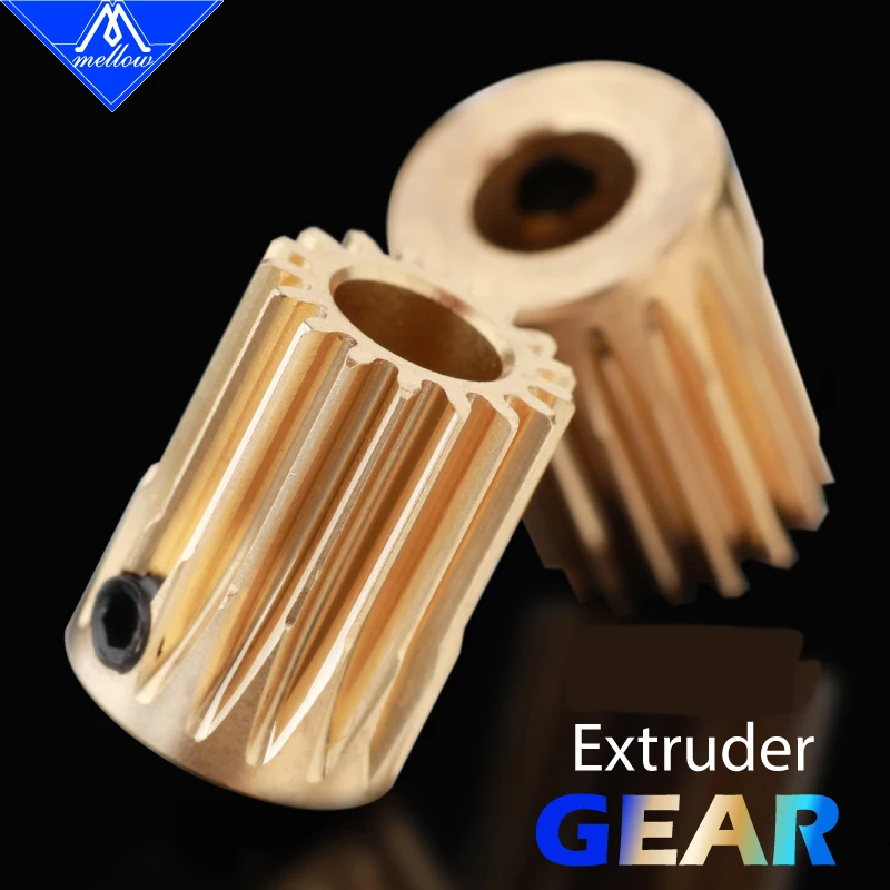 Mellow Brass DDG Extruder Motor Gear 5mm/0.5M 17T For DDG Wind Aero Extrusion Wheel for 3D Printer Extruder