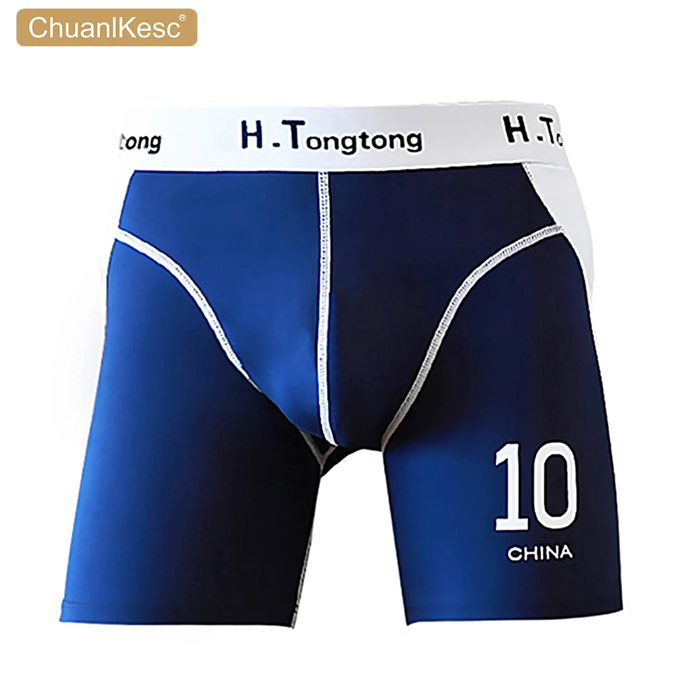 95% combed cotton/Men\'s Boxer Pants/Long Anti-wear Legs/with Chinese LOGO Fitness Shorts/Special Offer/Only sell every day 2pcs