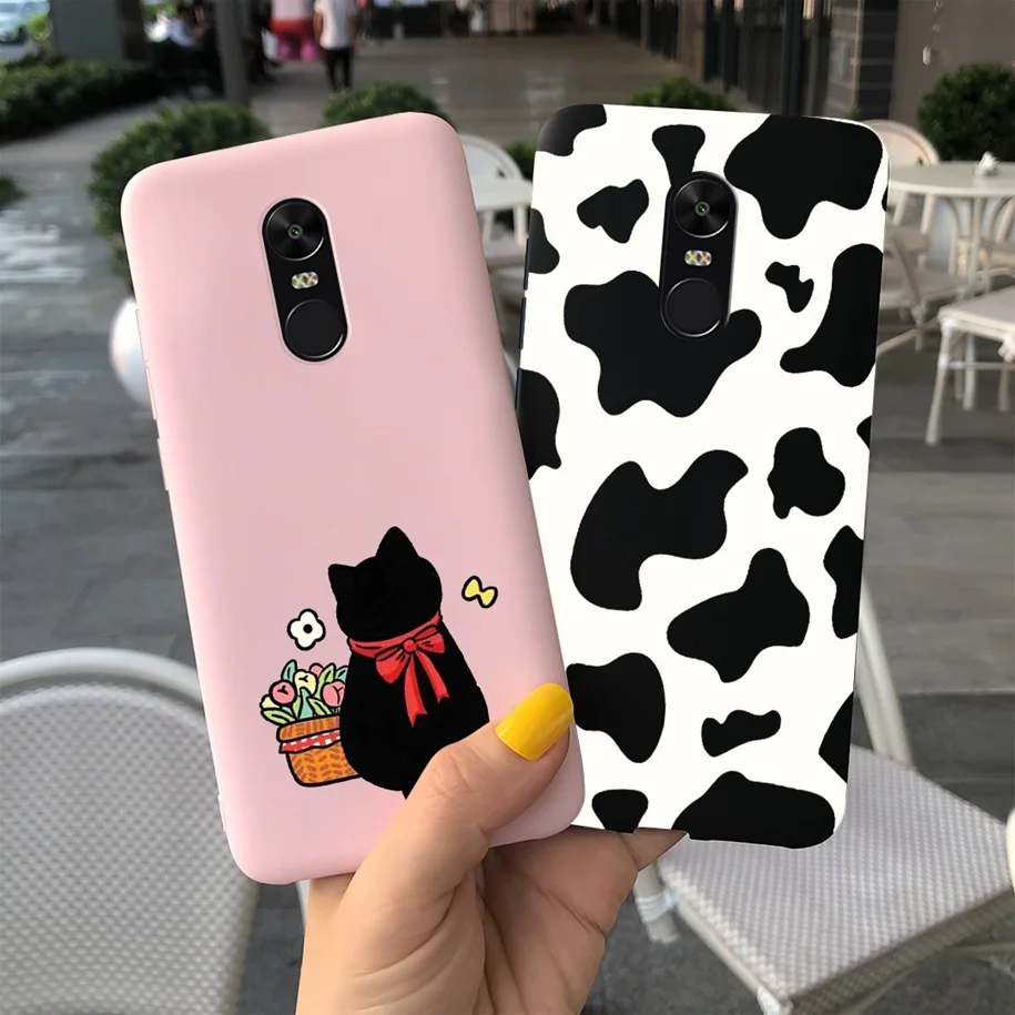 For Xiaomi Redmi Note 4 4X Silicone Case Cartoon Cute Cow Soft Slim Back Cover For Xiomi Redmi Note 4X Note4 X Shockproof Bumper