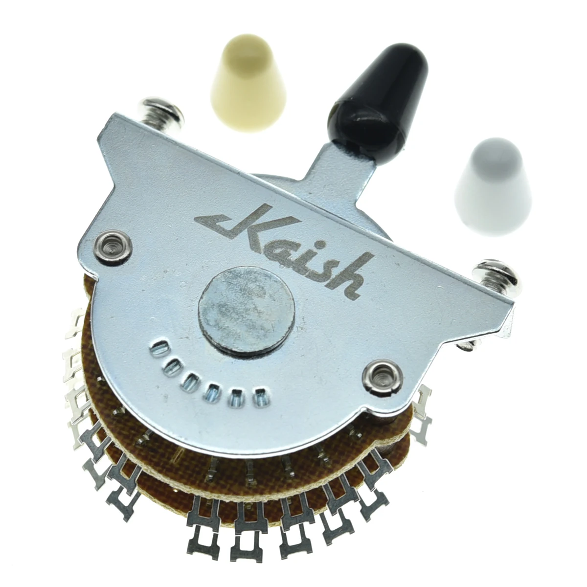 KAISH Guitar 5-way Super Switch Pickup Selector Super Switch 4-Pole Double Wafer for Strat/Tele Guitars w/ Black/Ivory/White Tip