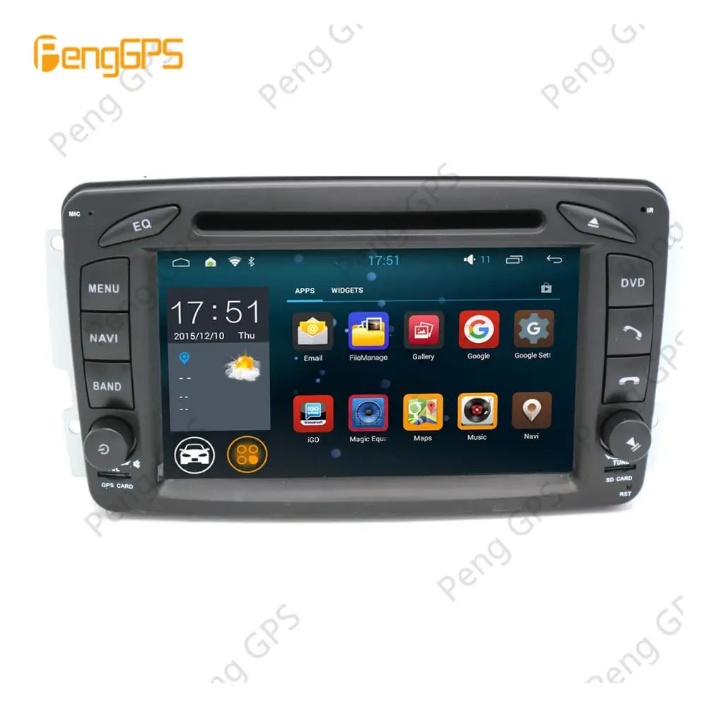 Quad Core CD DVD Player 2 Din Stereo Android Car Radio for Benz C-W203  W209 G-W463 GPS Navigation Unit FM/AM Stereo