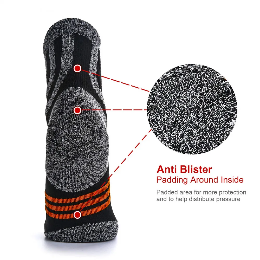 2/3/4/5 Paris  Men Anti Blister Winter Terry Socks Outdoor Sports Running Cycling Camping Trekking Rugby Socks