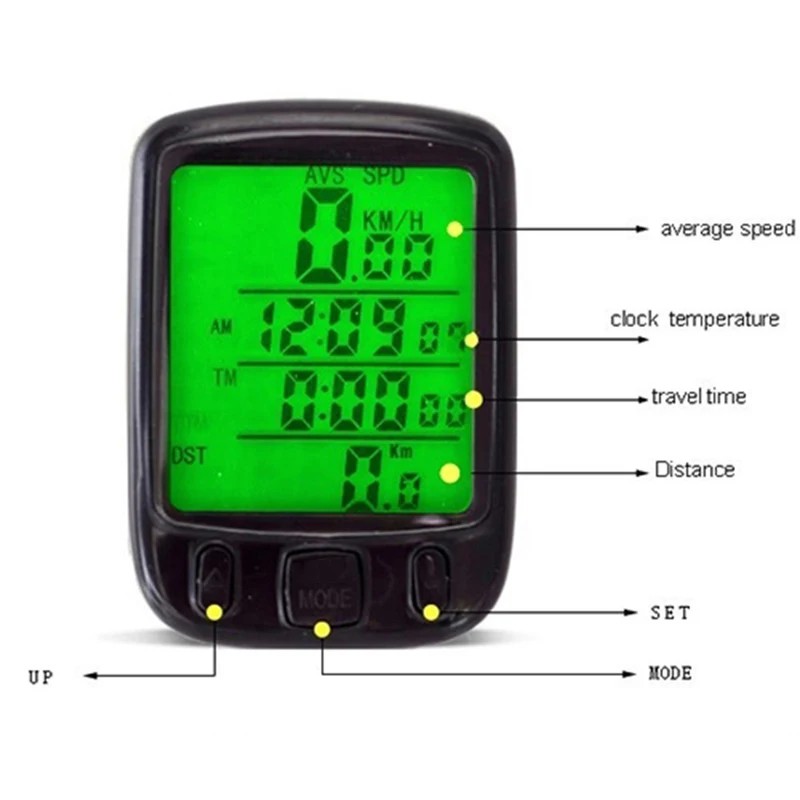 Wired Digital Bike Ride Speedometer Odometer Bicycle Counter Code Table Waterproof Stopwatch Speed Tracker Cycling Accessories