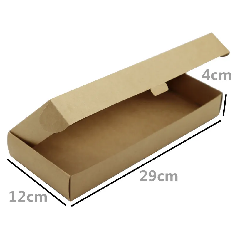 29x12x4cm Kraft Paper Box Transparent PVC Window DIY Candy Cookie Boxes Gift Package Wedding Festival Birthday Decor Favors Box