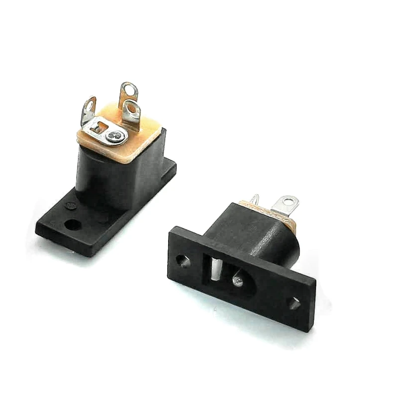 

100PCS DC-019 5,5*2,1mm DC Jack 3 pin Toma De Corriente Con Agujeros De Tornillo Sin Metralla Panel Grande