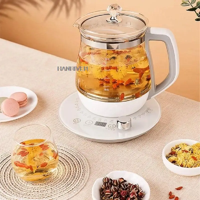 220V Multifunctionele Waterkoker Gezondheid Glas Pot Stoofpot Pap Slowcooker Kachel Warm Water Verwarming Isolatie Waterkoker 1.8L