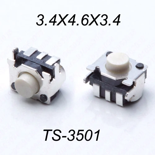 50PCS 3x4mm 3X6mm 4Pin Series Momentary Tact Switch SMT Kits Push Button Switch PCB Mounting Drop In