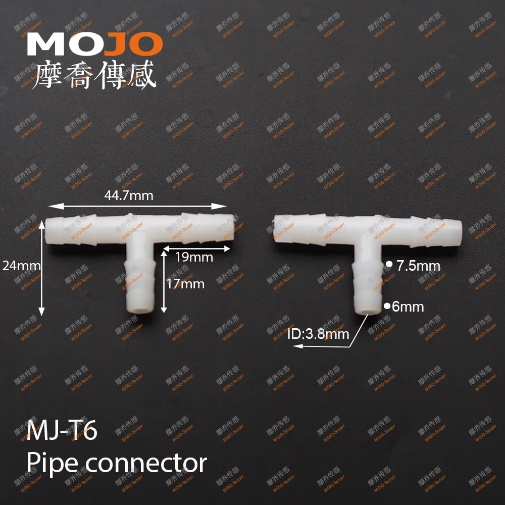 2025 MJ-T6(1000pcs/Lots) G1/4" Tee pipe connectors 6mm three way hose joint PP pipe fitting