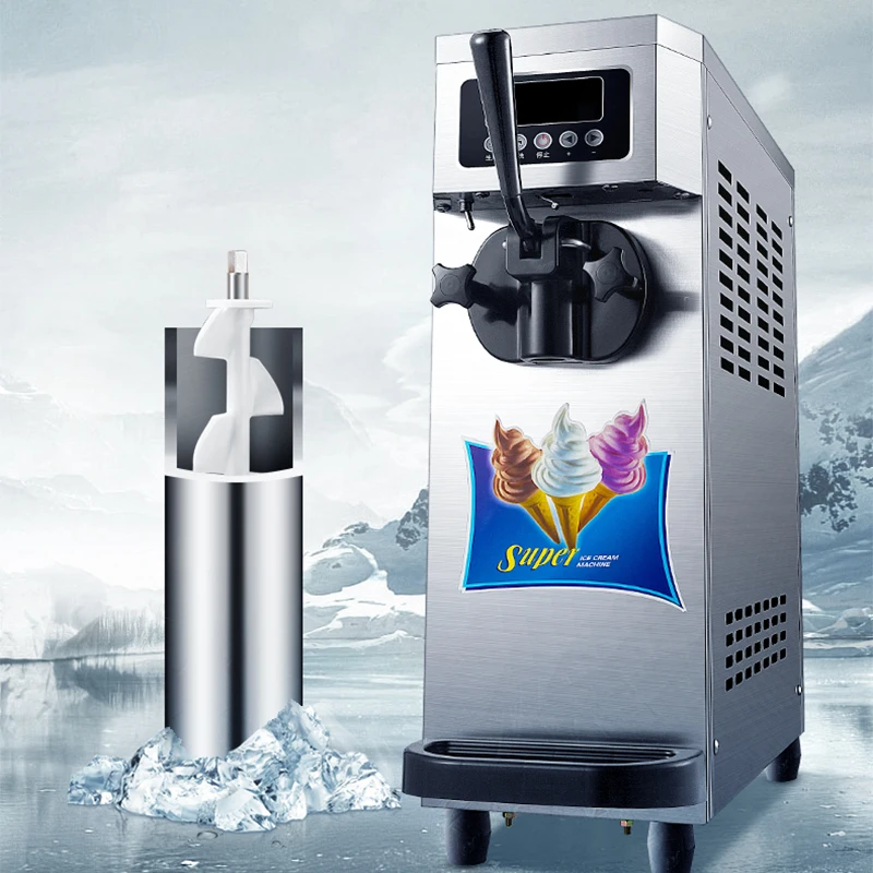 Машина для мороженого, коммерческая автоматическая маленькая настольная машина для мороженого с конусом, мини-машина для мороженого