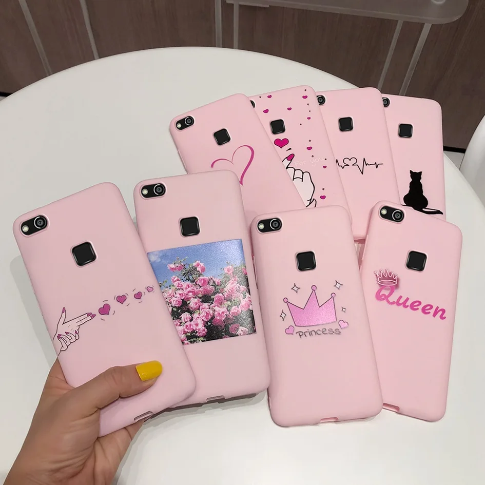 For Huawei P10 P20 Lite Case Cute Love Heart Soft Phone Case For Huawei P10 Lite WAS-LX1 P10lite P20lite ANE-LX2 Protector Cover